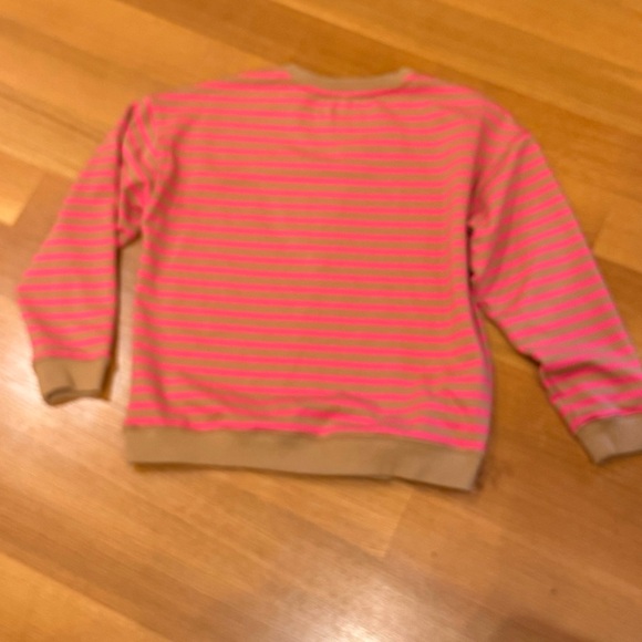 Wishlist Pink and Tan Striped Sweatshirt Size Small - Picture 3 of 6